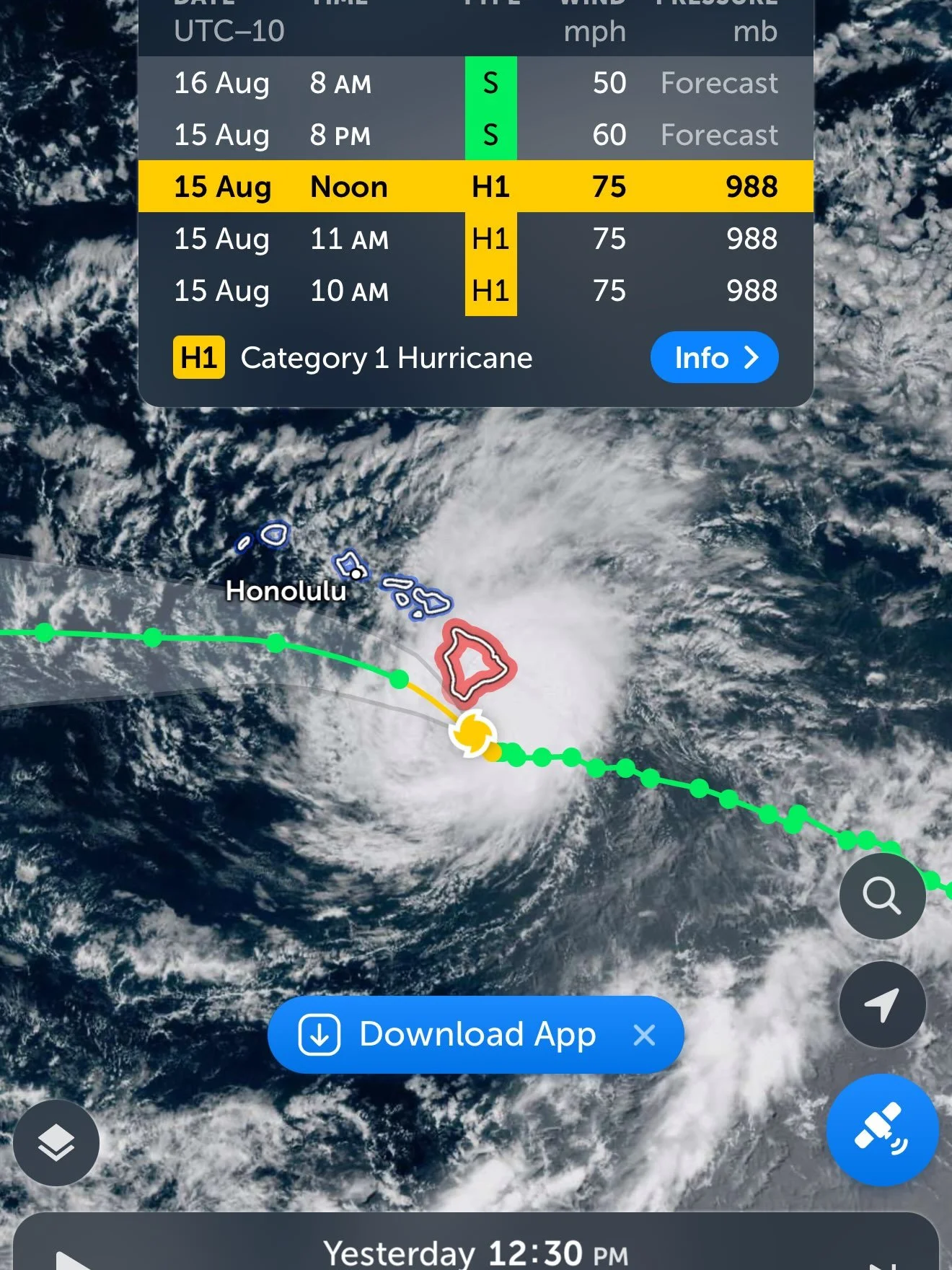 Prayers up for Hawaii! Tropical storm/Hurricane Lala is affecting our islands. You can see the satellite map here shown at 8:30 am Hawaii time. 

It&rsquo;s very windy here now &amp; kind of frightening. 

Hurricane Iniki slammed Kaua&rsquo;i in 1992