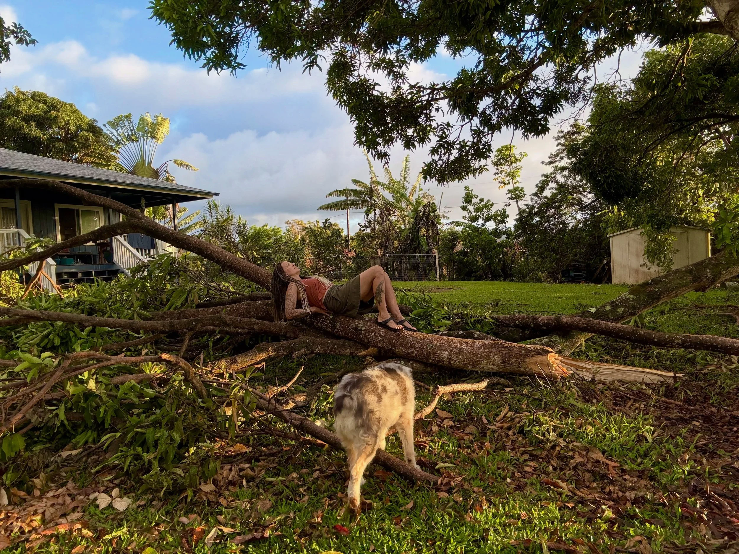 Keeping it raw and real here folks. This situation is intense! My normal jubilant self is being deeply challenged now. An island community rocked by a category 2 hurricane is no joke. 

We are vulnerable as an island community in the middle of the oc