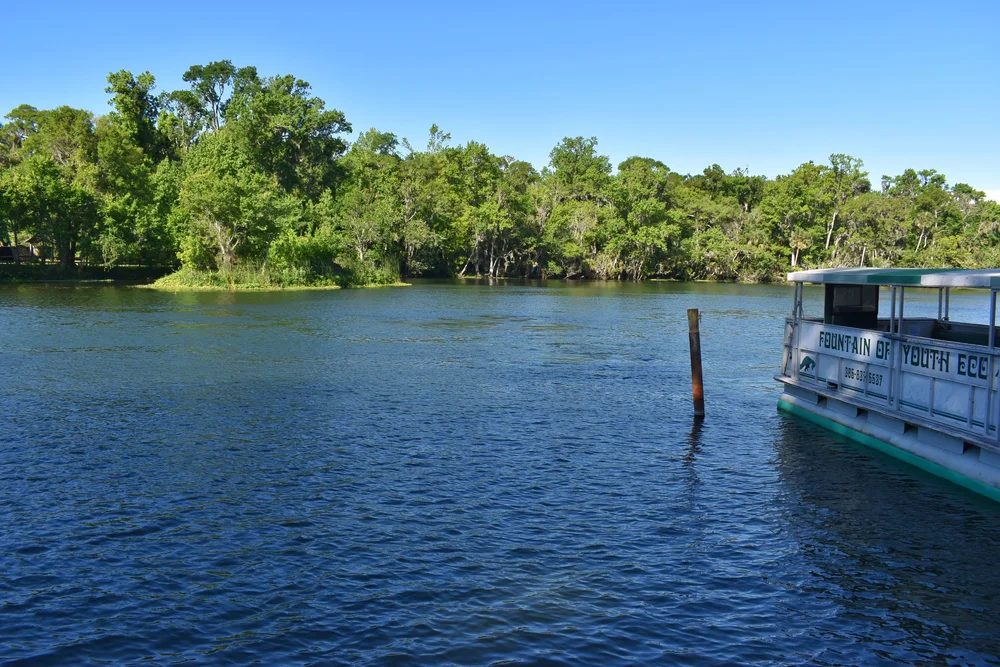 De Leon spring lake with boat.jpeg