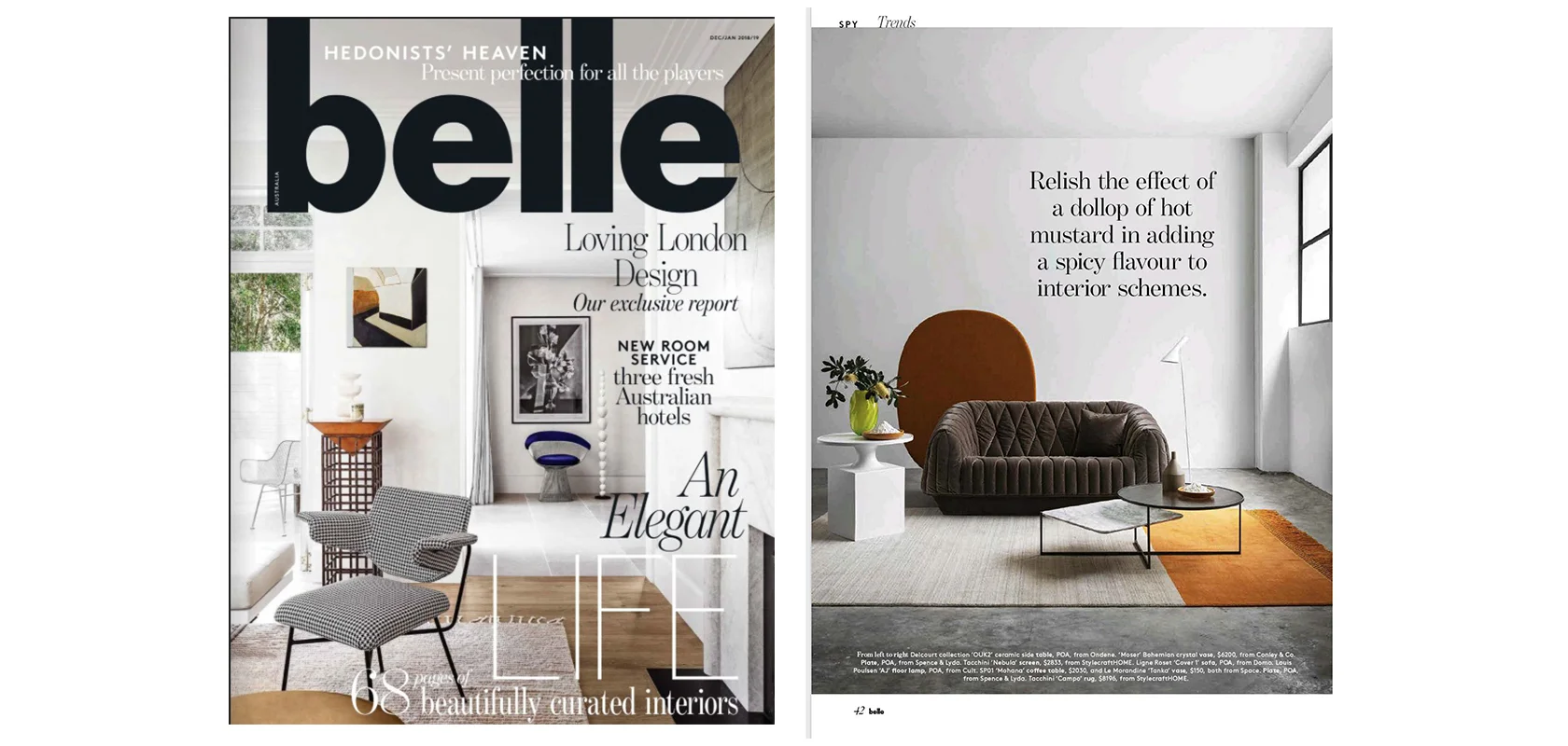 Belle Magazine (AU), Dec/Jan 2018/2019