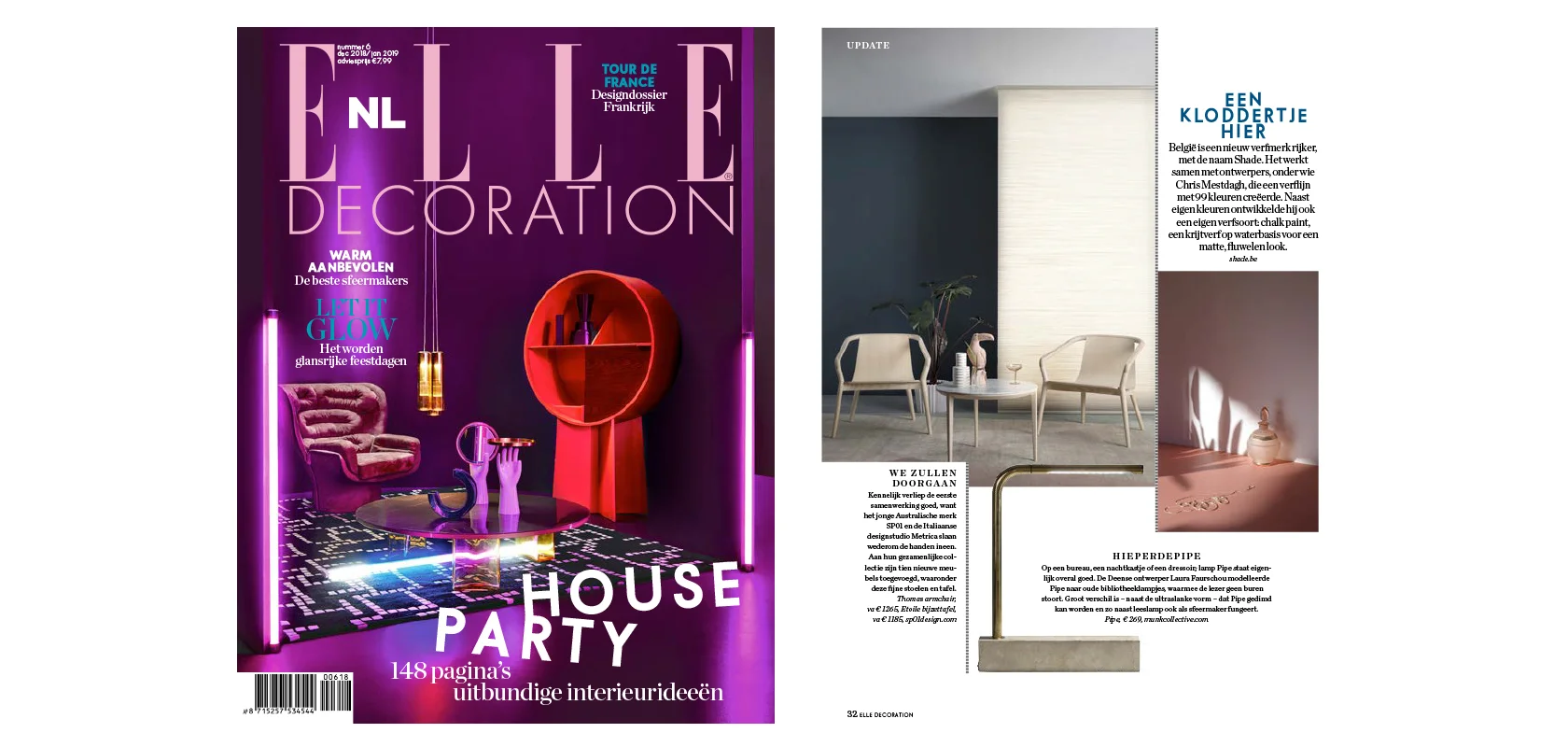 Elle Decoration (NL), December/January 2018/2019