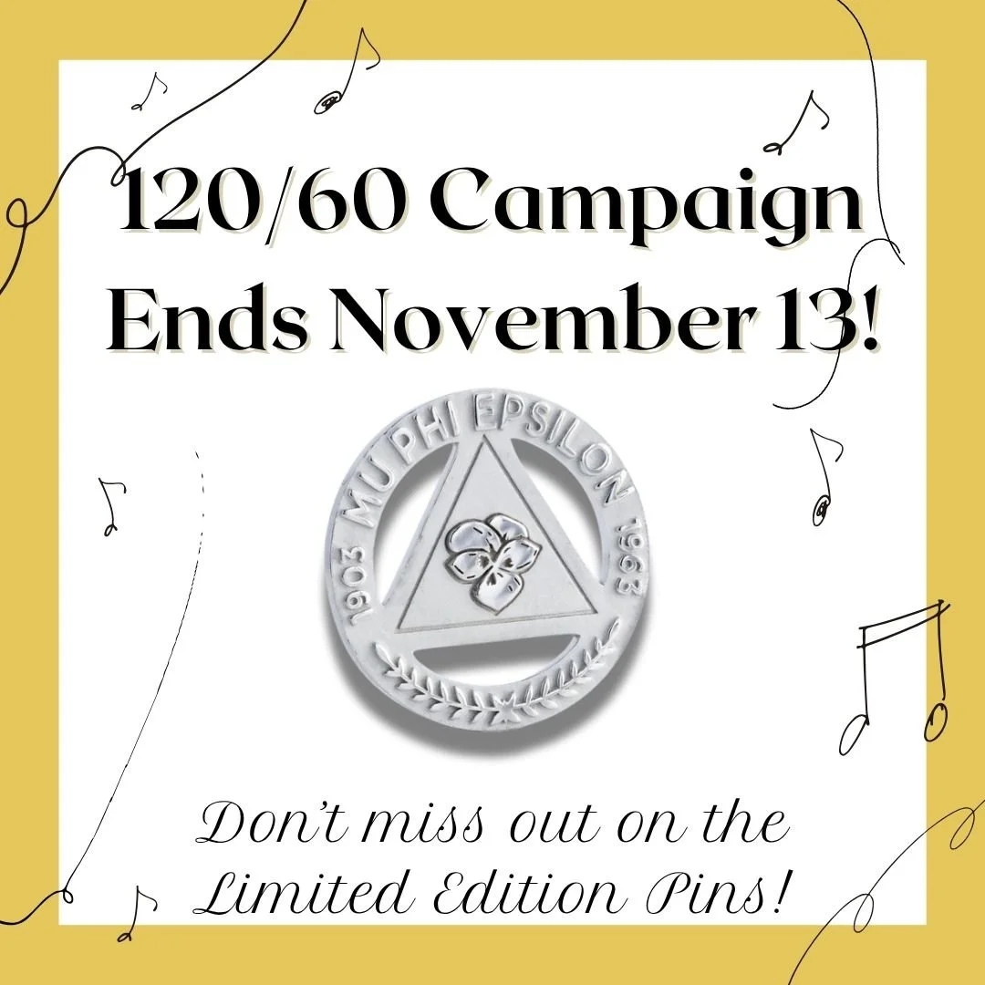 It's not too late to make your lasting contribution to ensure a brilliant future for Mu Phi Epsilon and the Mu Phi Epsilon Foundation! Visit MPEFoundation.org for more information on how to get a limited edition pin!
@muphiepsilon
#donors #12060campa