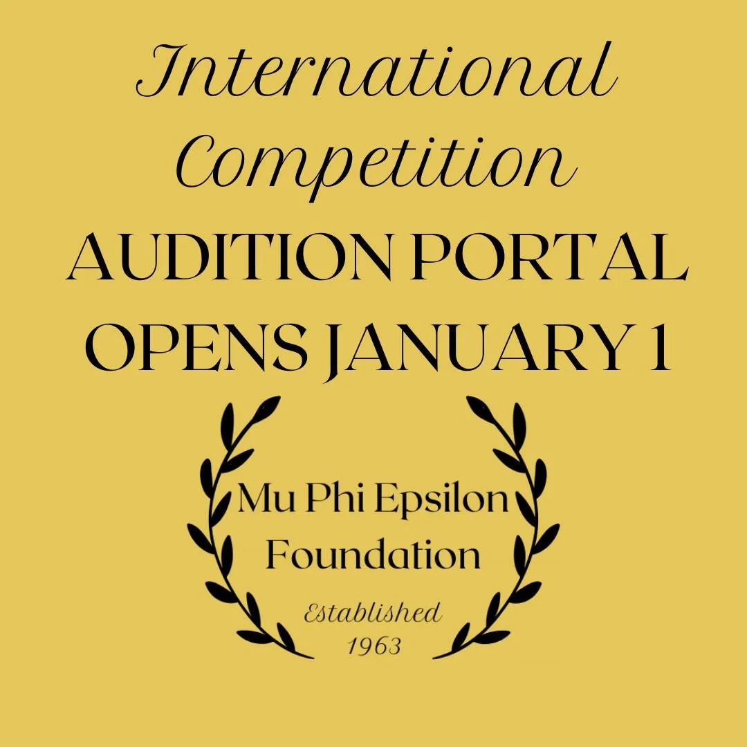 🎶 The Mu Phi Epsilon Foundation&rsquo;s International Competition is almost here!
The audition portal opens January 1&mdash;prepare your materials and get ready to shine. ✨
#MuPhiEpsilon #InternationalCompetition #ClassicalMusic #Musicians