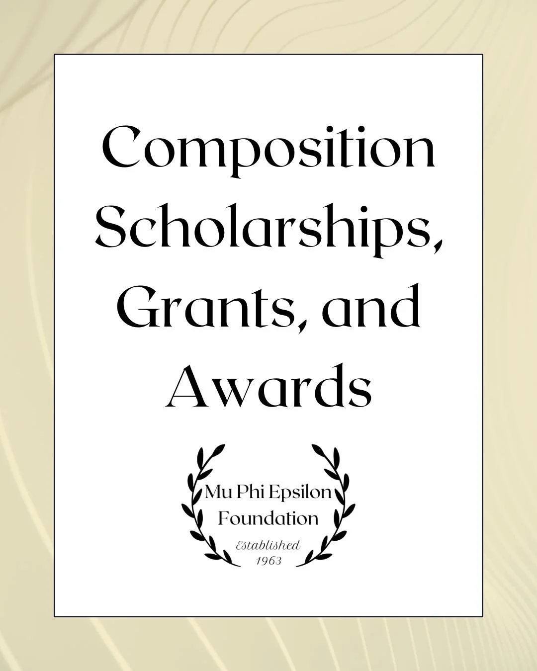 Our Composition Scholarships, Grants, and Awards honor creativity, originality, and the craft of musical storytelling. If you are composing for performance, media, or education, details on how to apply are at the link in our bio.

#MusicComposition #