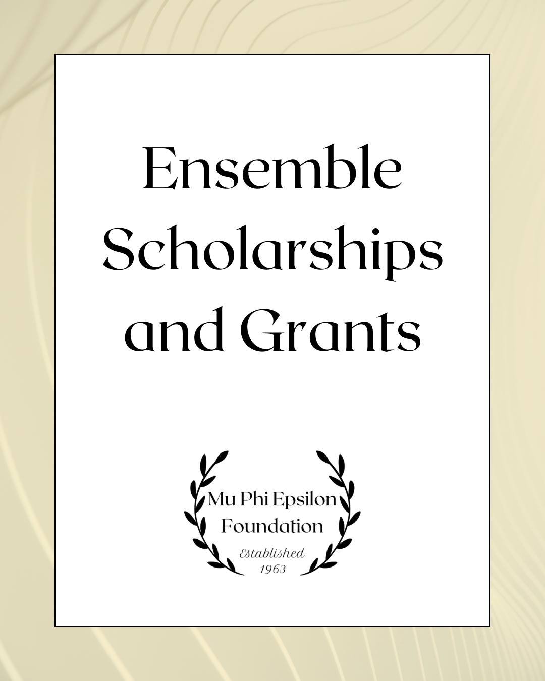 Our Ensemble Music Scholarships recognize collaborative excellence in chamber or ensemble performance. If your musical journey is shaped by teamwork and shared artistry, visit the link in bio to learn more.

#ChamberMusic #EnsemblePerformance #MuPhiS