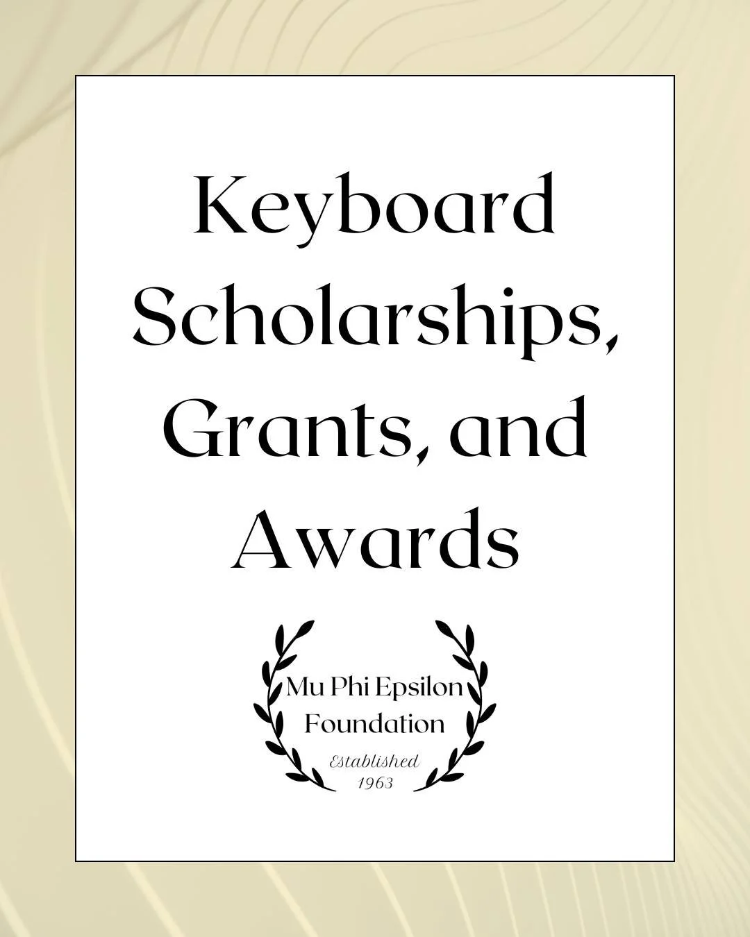 Our Keyboard Scholarship is open to pianists, organists, and harpsichordists committed to refining their craft. This award honors technical excellence, expressive depth, and artistic discipline. Application information is available at the link in our