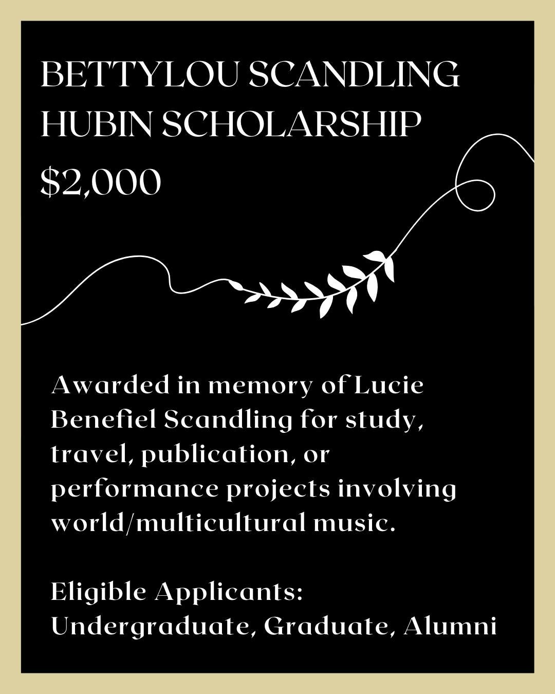 Our World Music Scholarship supports study or performance that draws from global musical traditions. This award recognizes members whose work fosters cultural understanding through music. Explore full details at the link in our bio.

#WorldMusic #Glo
