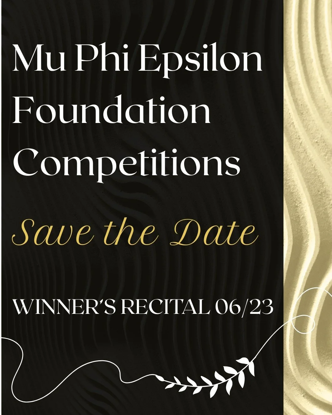 Mark your calendars&mdash;the Mu Phi Epsilon Foundation competitions are coming up this summer. Stay tuned for important dates and announcements.

#SaveTheDate #MusicCompetition #MuPhiTalent