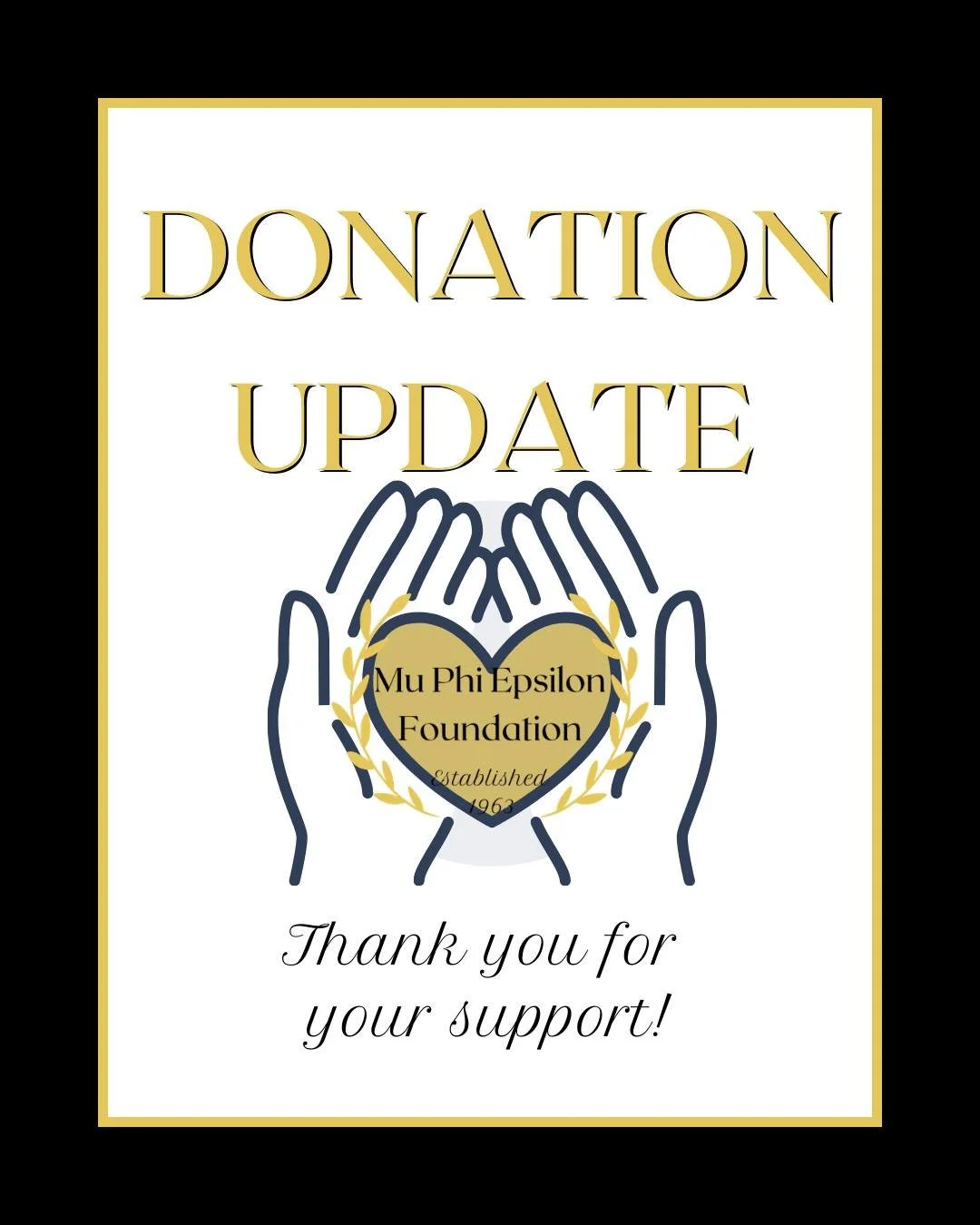 Thanks to the generosity of our supporters this March, we continue to fund scholarships, competitions, and educational outreach and have reached X AMOUNT in donations. Every contribution helps build a stronger future for musicians everywhere.

#MuPhi