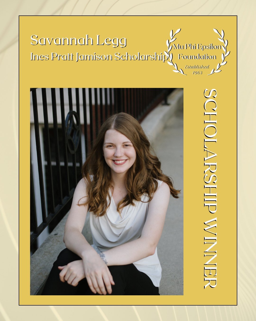 Congratulations to Savannah Legg, recipient of the Ines Pratt Jamison Scholarship. Savannah will be attending and performing at the 2026 Harrower Opera Summer Program at Georgia State University.
#mpefoundation #InesPrattJamison #opera #muphimoney #m