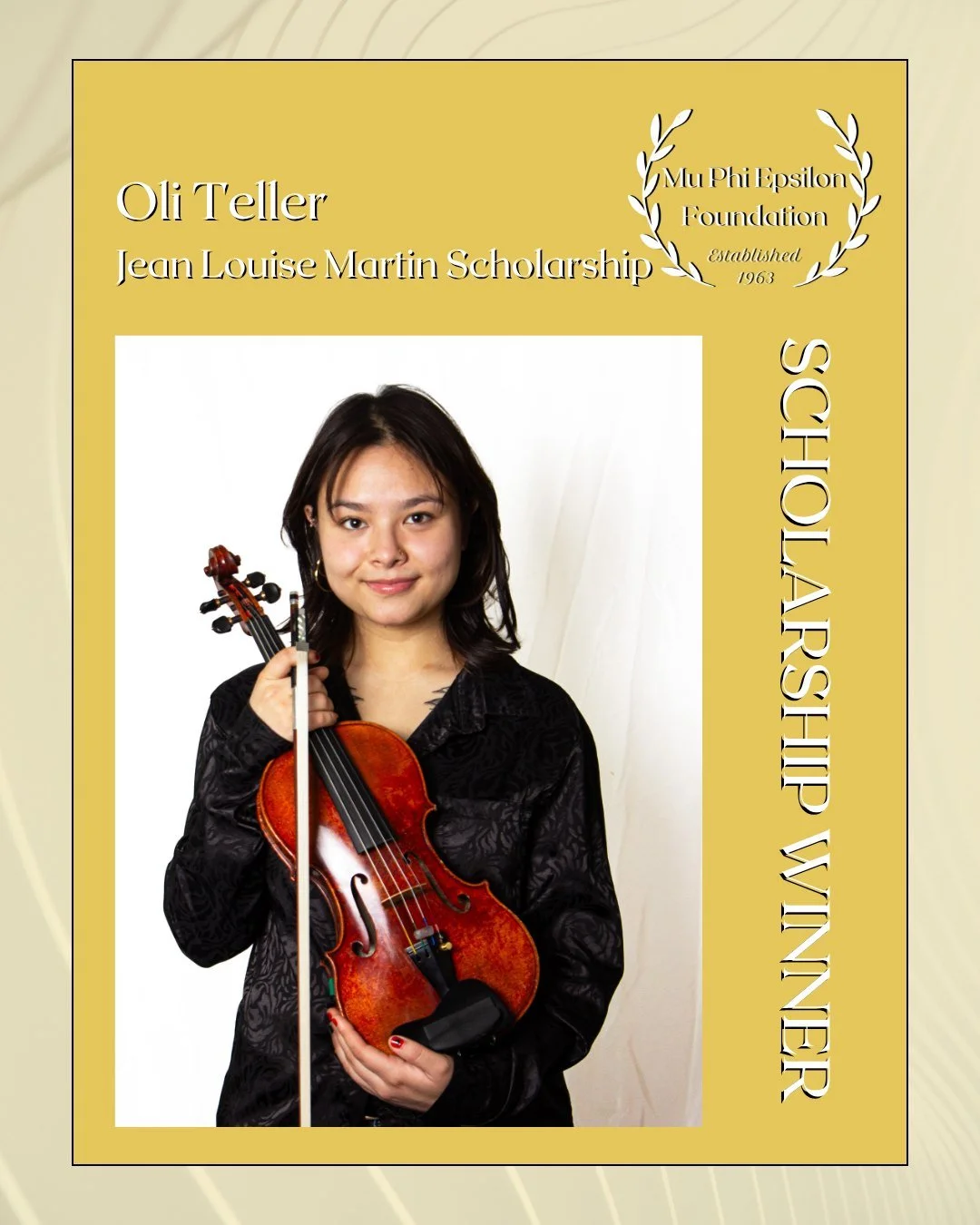 Congratulations to Oli Teller, recipient of the 2026 Jean Louise Martin Scholarship. Oli will be continuing undergraduate studies at Baldwin Wallace Conservatory.
#mpefoundation #muphimoney