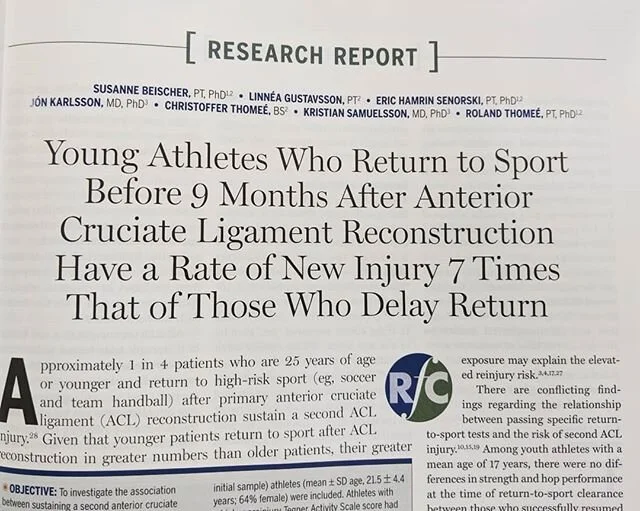 Return to Sport Food for Thought
🏃&zwj;♂️🤸&zwj;♀️⛷️⛹️
I always believe that every athlete has their own path through recovery, and timeframe is not something they should worry about.&nbsp; Clearance to play should be decided based primarily how the