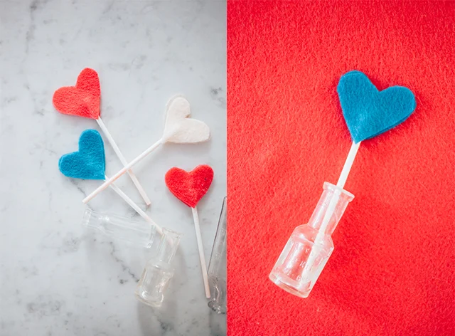 Heart Felt Cake Toppers DIY