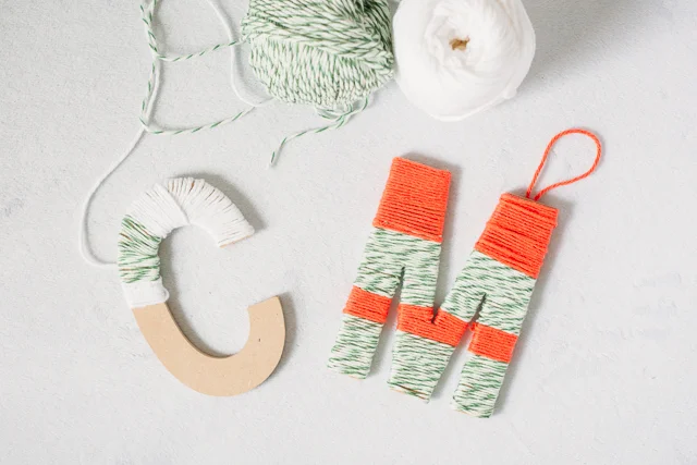 13th Day of Craftsmas // String Letter Ornaments