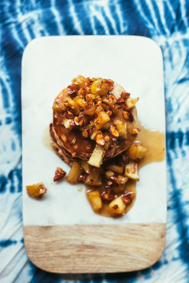 Eating In // Delicata Squash Pancakes with Apple Maple Syrup