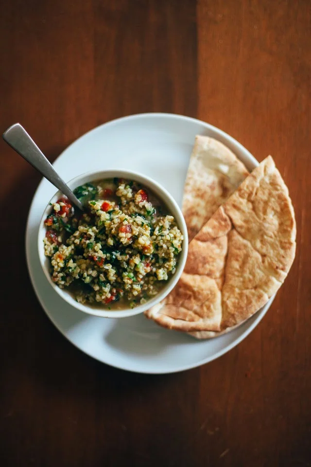 Eating In // Tabbouleh + Pita Bread