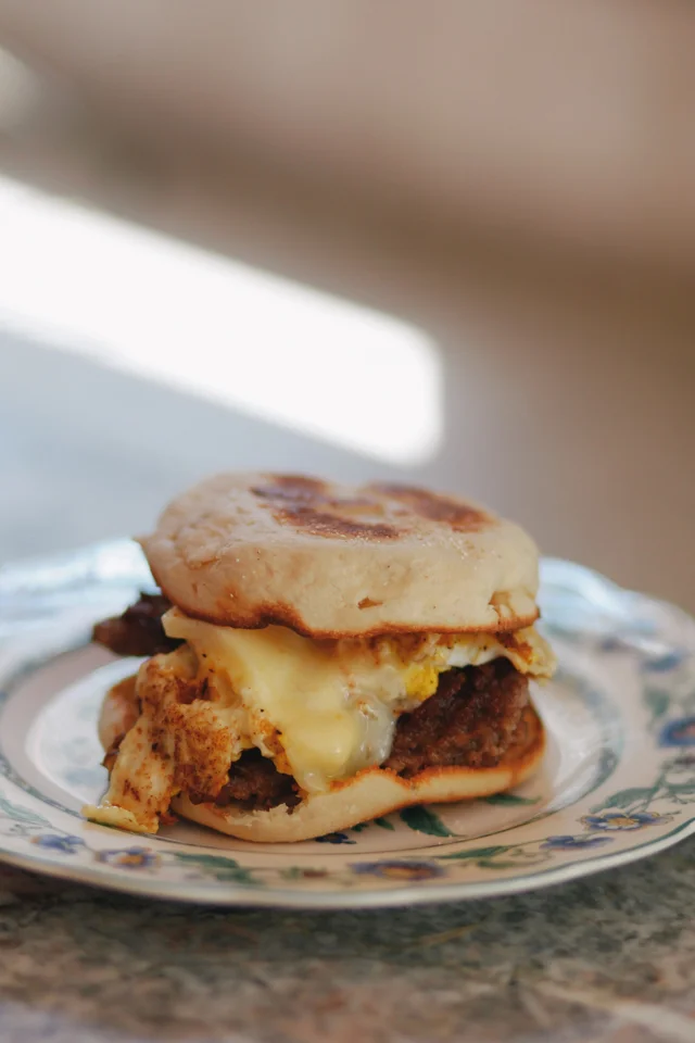 Eating In // The Best Sausage Breakfast Sandwich