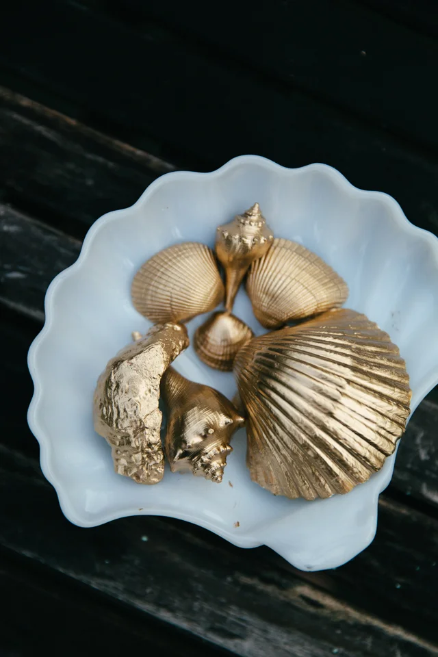 DIY Gilded Seashells