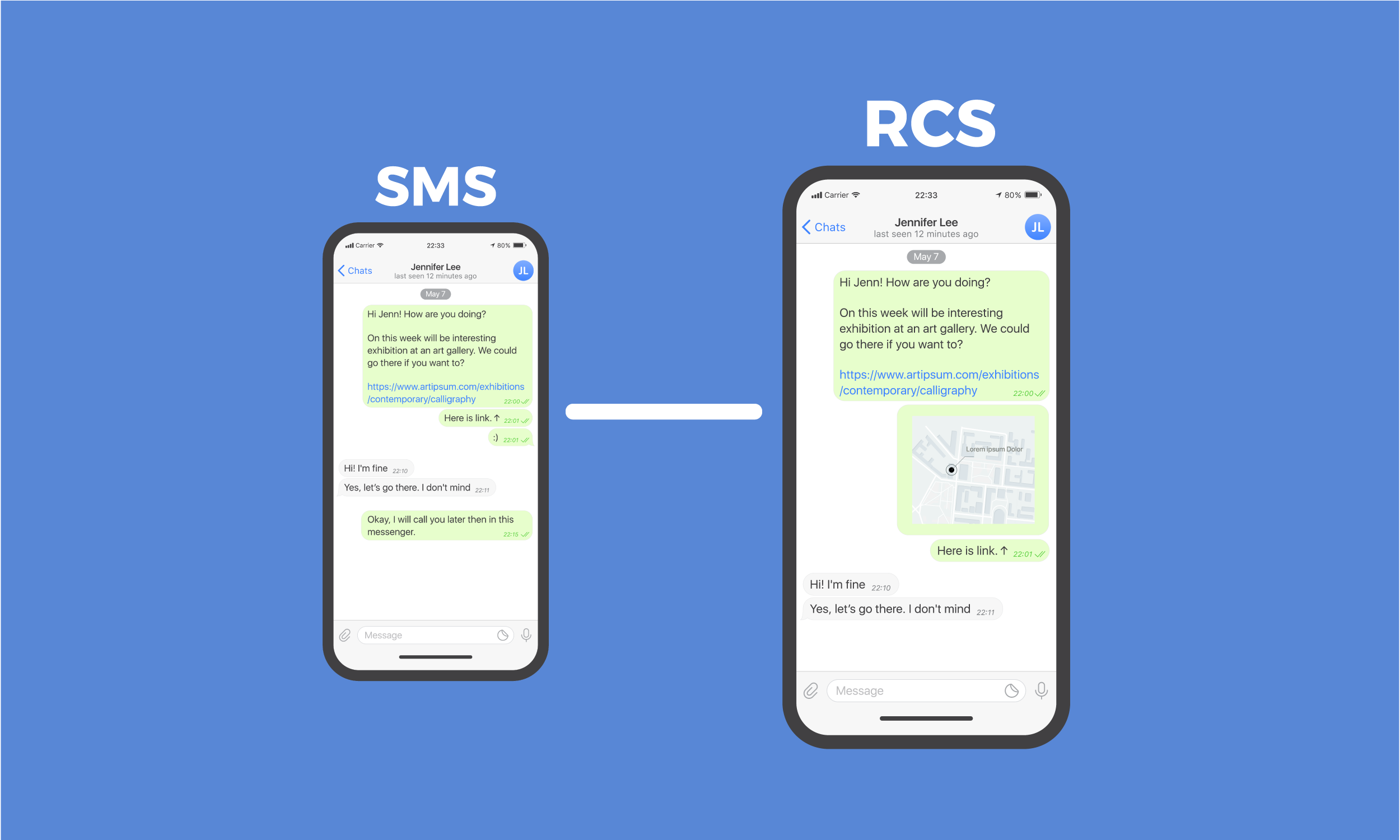 Rich Communication Services (RCS) messaging