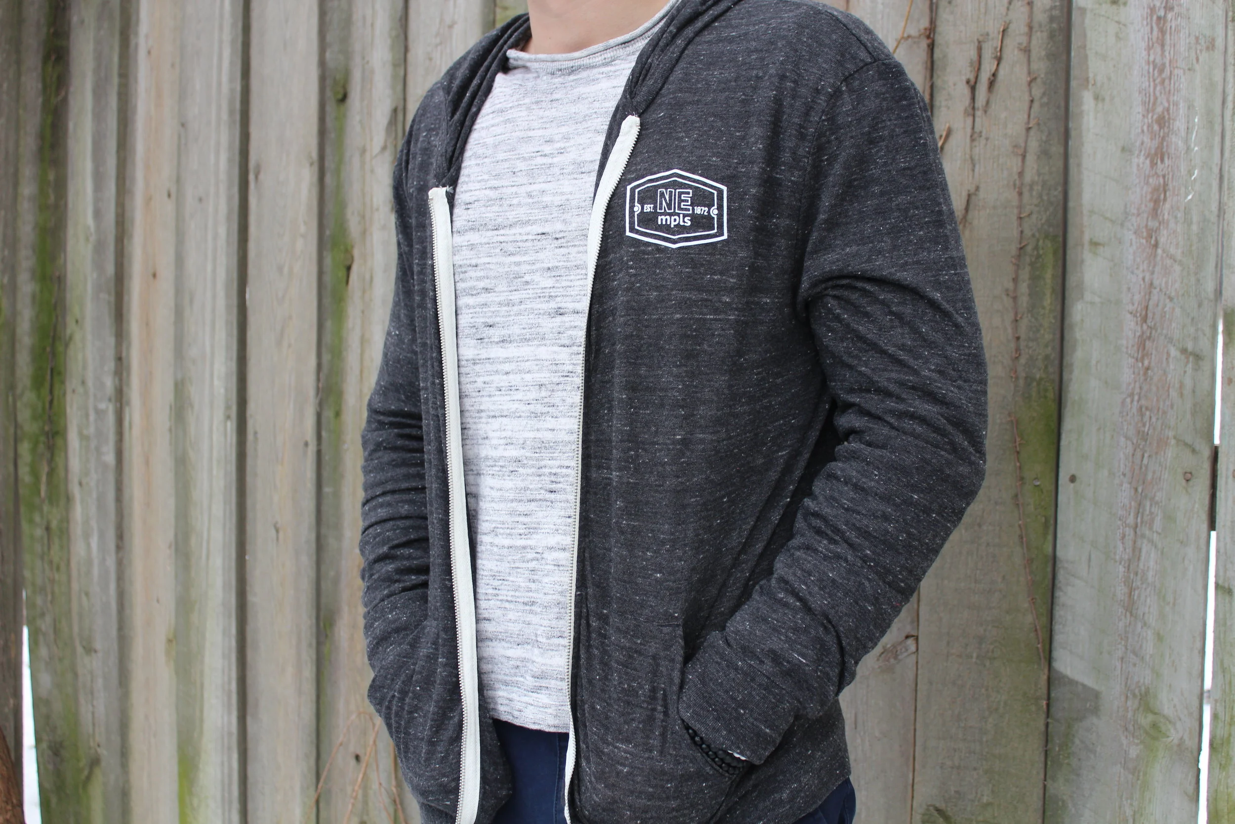 Retro NE Unisex Jersey Zip Hoodie