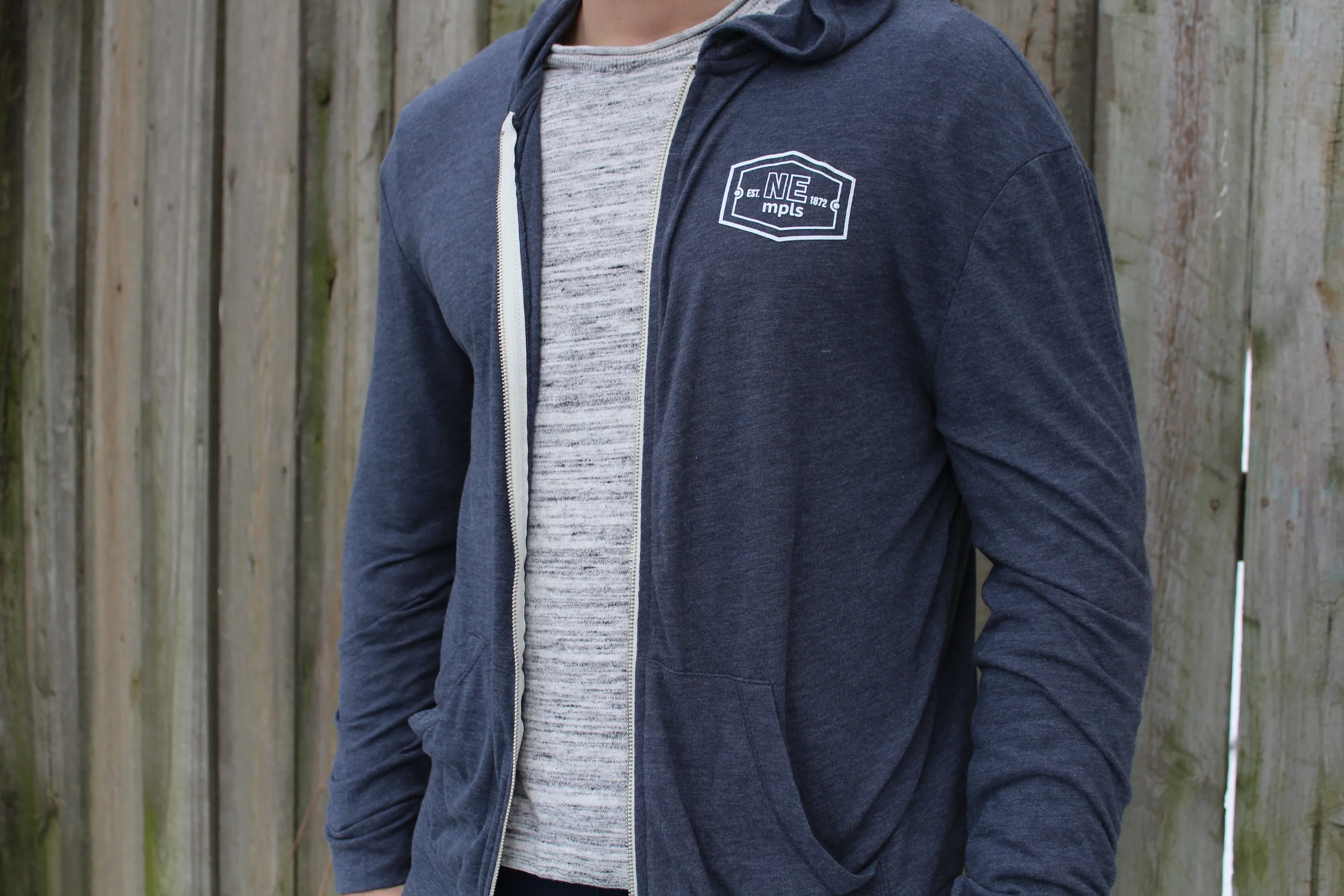 Retro NE Unisex Jersey Zip Hoodie