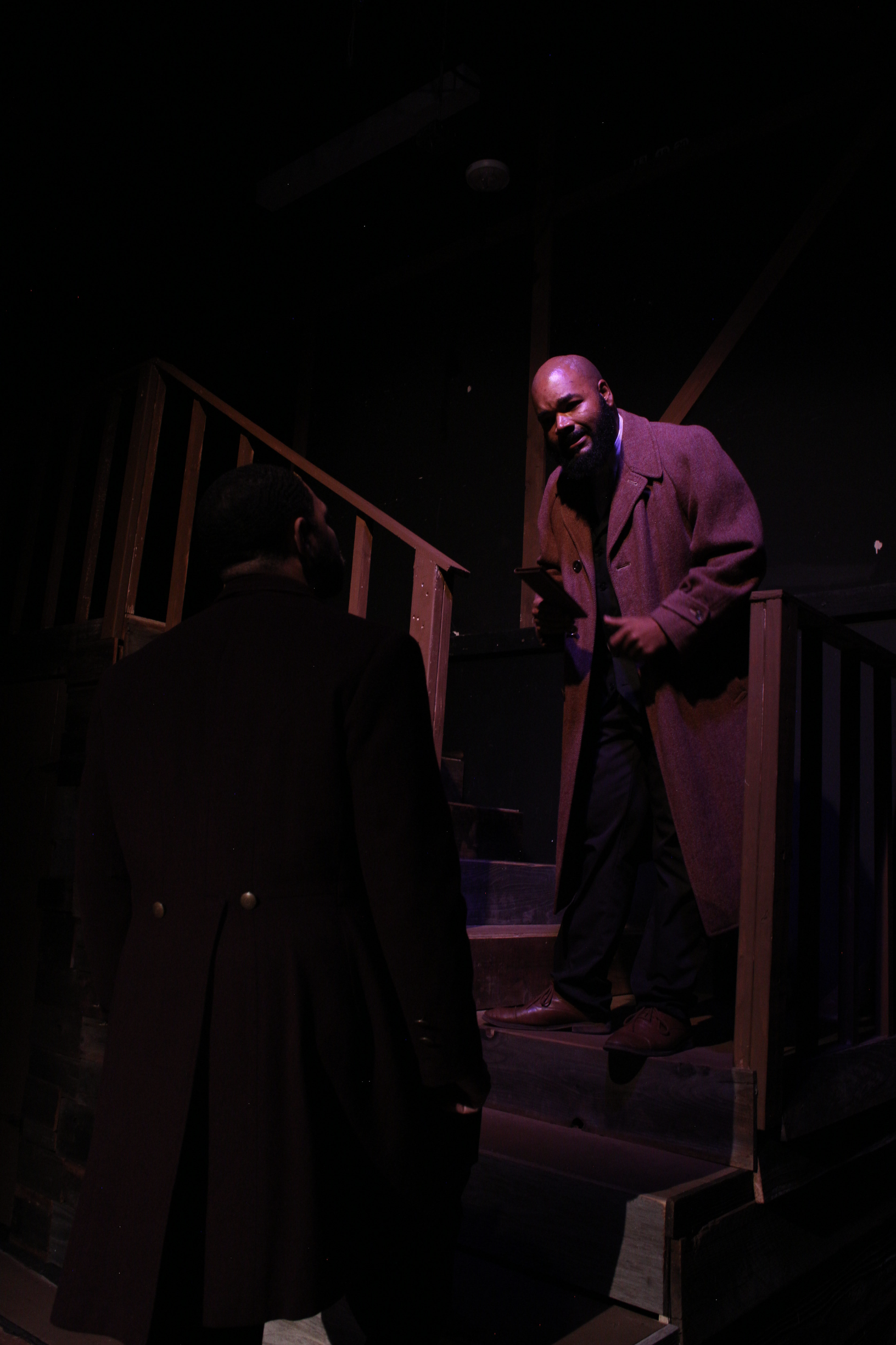  (L-R): Reggie Washington (Benjamin) and JM Appleby (Antoine DuPre)  in  District Merchants  by Aaron Posner. 