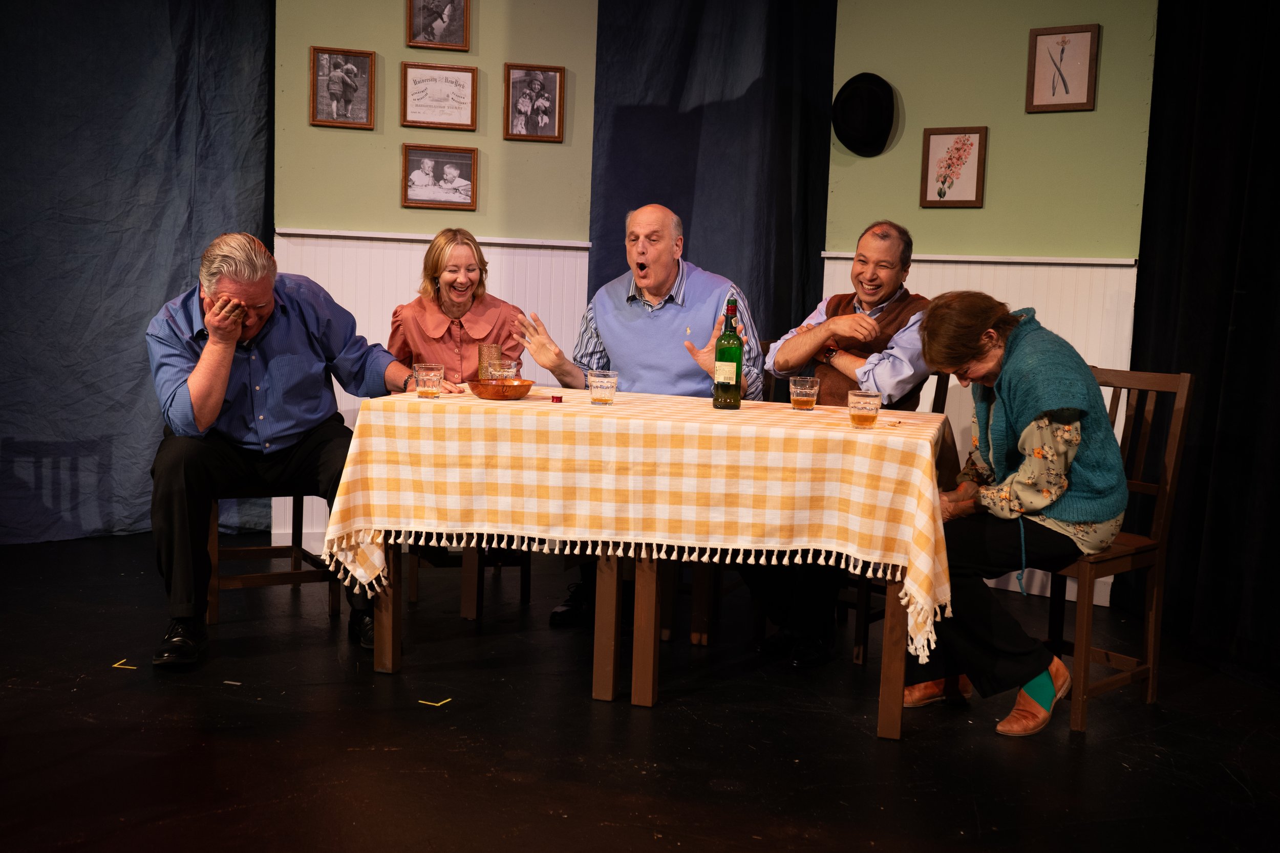  L-R: John Mannion (Jim), Tannis Hanson (Wendy), Bill Davidovich (John), Ronald Feichtmeir (Michael), Monica Cappuccini (Ann).  Photography by Sinjin Jones  