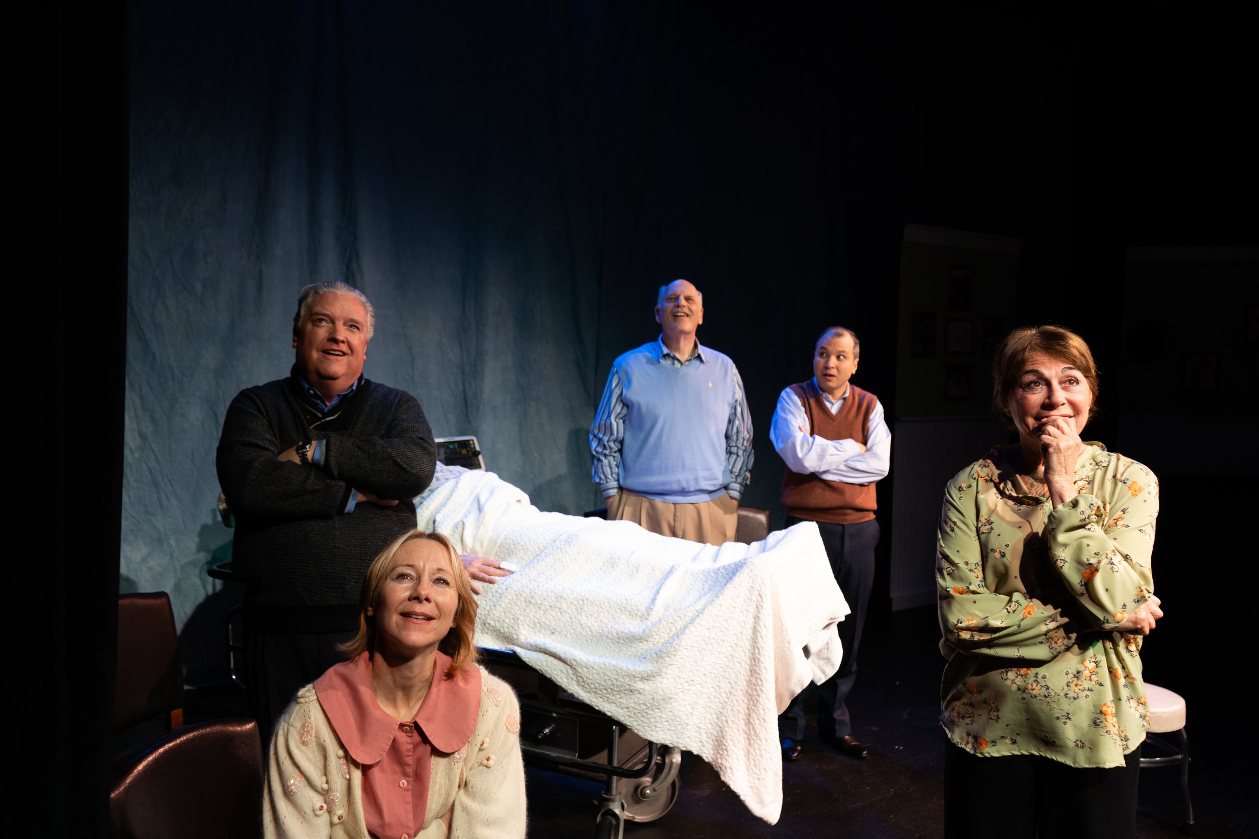  L-R: John Mannion (Jim), Ray Renati (The Father), Tannis Hanson (Wendy), Bill Davidovich (John), Ronald Feichtmeir (Michael), Monica Cappuccini (Ann).  Photography by Sinjin Jones  