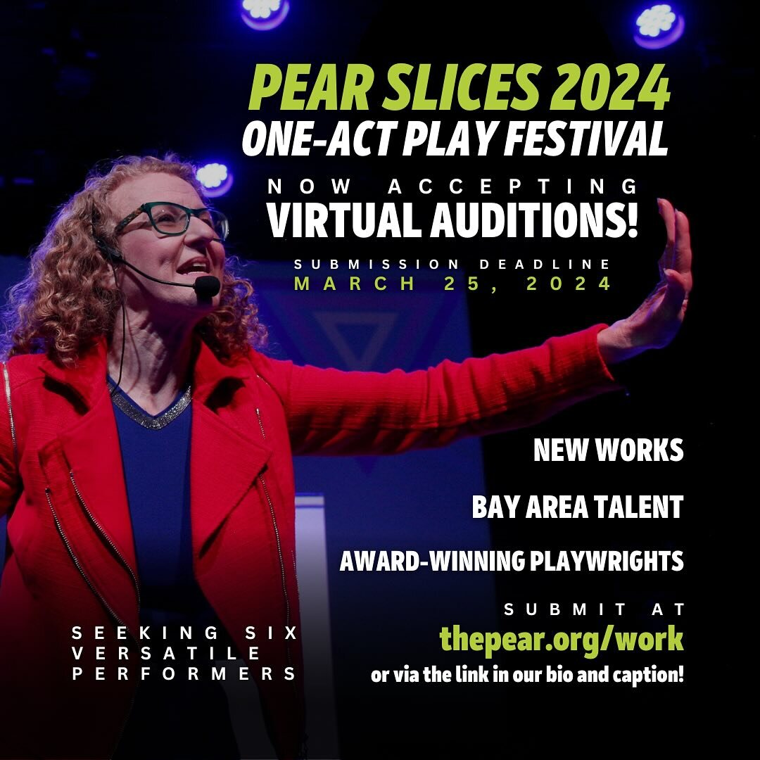 We are so excited to announce that we are now accepting virtual audition submissions for Pear Slices 2024, our annual one-act play festival!

🍐 Learn more and submit by March 25, 2024: https://tinyurl.com/mrxt7cca

Pictured: Sandy Sodos in &lsquo;Ni