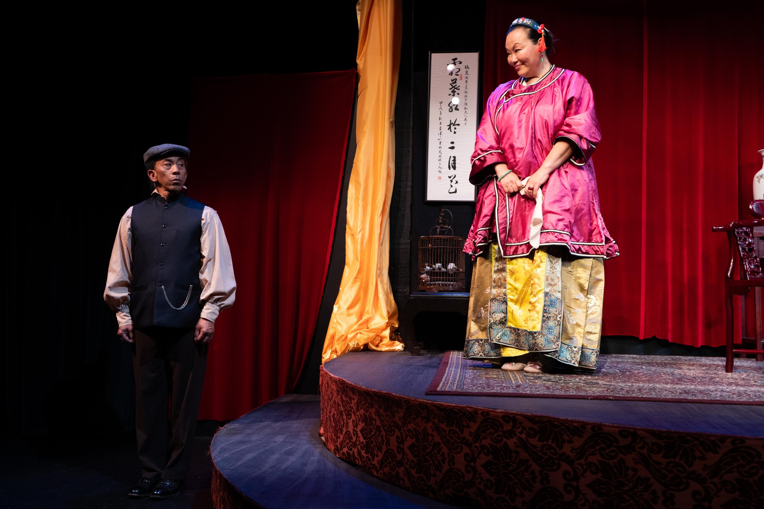  L-R: Joseph Alvarado (ATUNG) &amp; Eiko Moon-Yamamoto (AFONG). Photography by Sinjin Jones. 