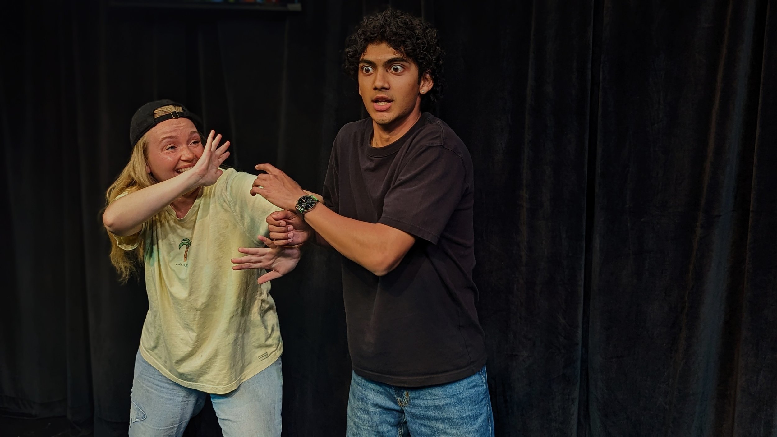  L-R: Lizzie Izyumin and Arohan Desphande in ACCIDENTAL IMMORTAL by Sophia Naylor. 
