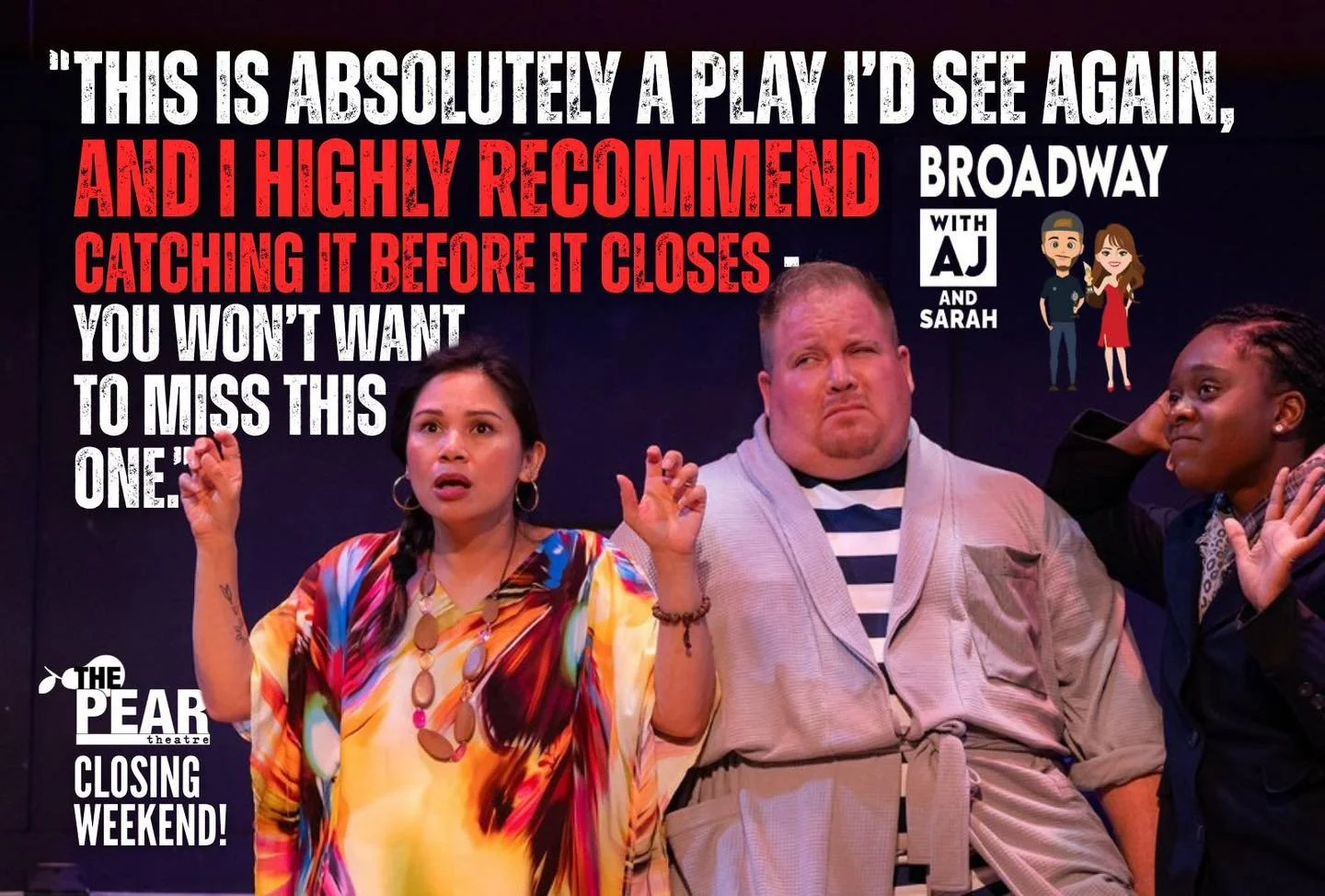 It&rsquo;s CLOSING WEEKEND - and critics say &ldquo;you won&rsquo;t want to miss this one!&rdquo; 🤩🙌🏼

💚Our thanks to @broadwaywithajandsarah for the glowing review! Read more at broadwaywithajandsarah.com 

🚨Only FOUR more chances to witness MU