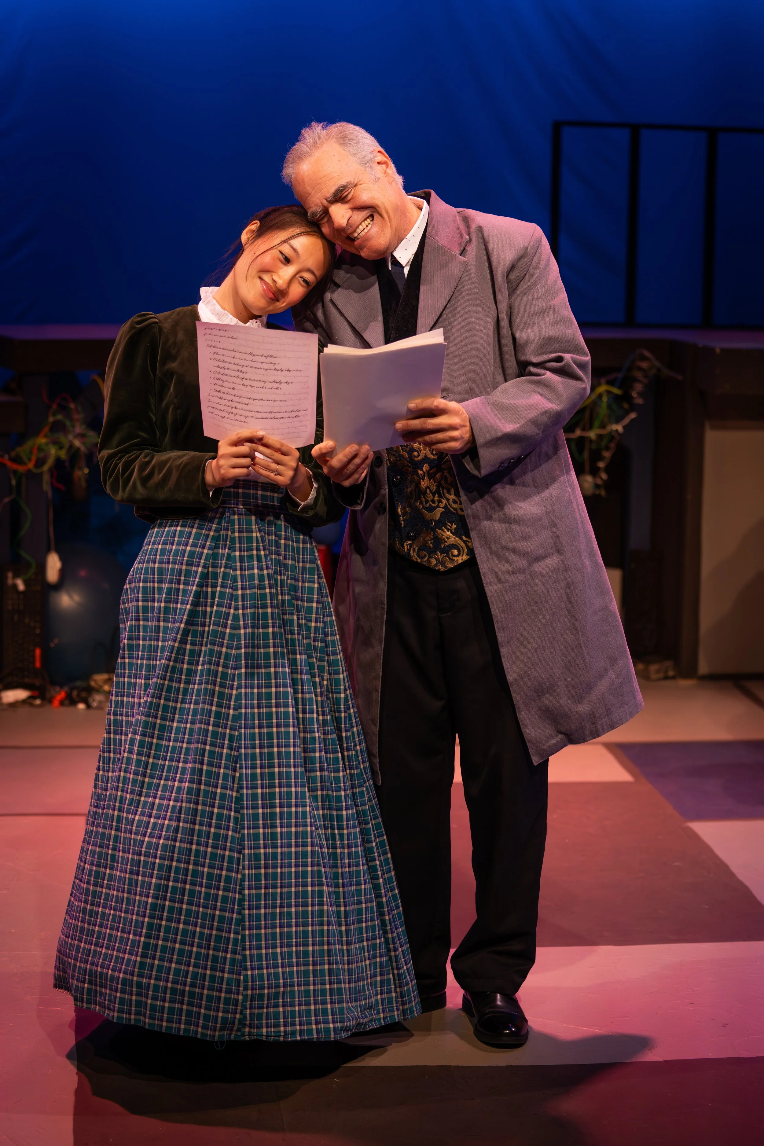  L-R: Angel Lin as Ada and David Boyll as Charles in  Ada &amp; The Engine  by Lauren Gunderson. Photography by Mikenzie Gilbert.  