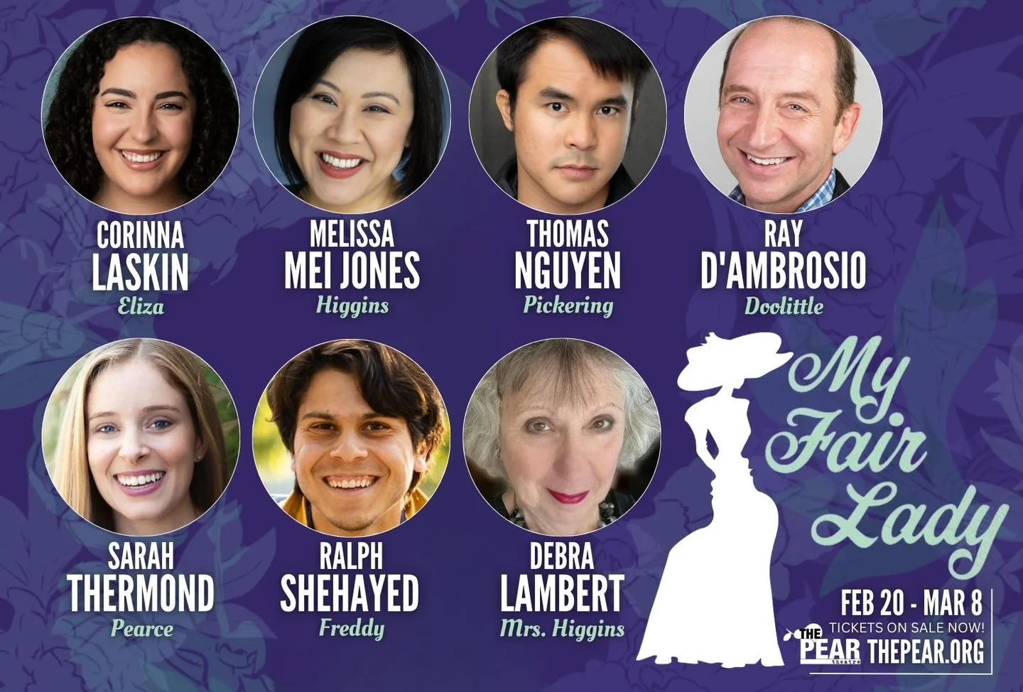 Meet the 𝓵𝓸𝓿𝓮𝓻𝓵𝔂 cast of 'My Fair Lady'! 😍
Book and Lyrics by Alan Jay Lerner. 
Music by Frederick Loewe.

Playing February 20 - March 8, 2026! 

🎟️Tickets on sale now at thepear.org/whats-playing

🚨VIP OFFER - reserve your seats now for pr
