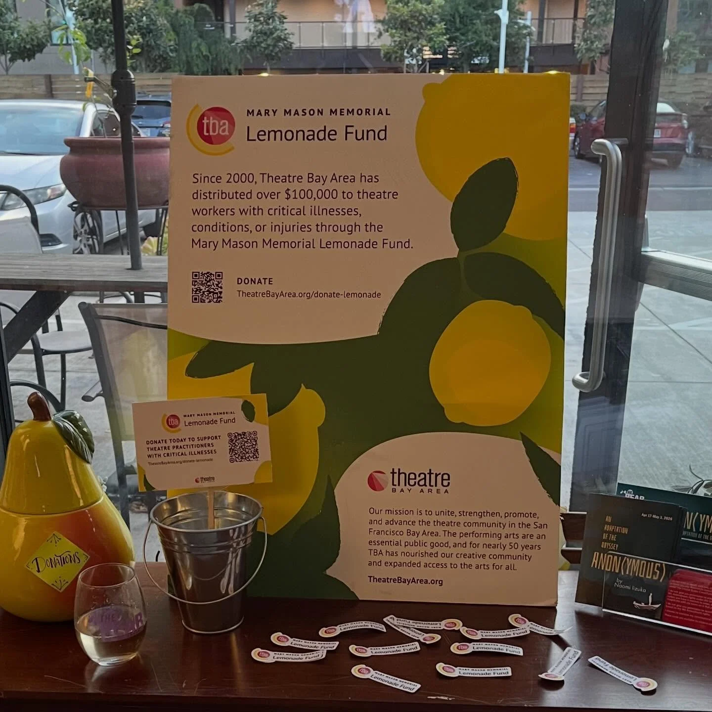 Happening now at The Pear: we are thrilled to host @theatrebayareasf for a Mary Mason Memorial Lemonade Fund night! 🍋

🎭We are proud to help support theatre practitioners facing critical illnesses. Learn more on how you can get involved and support