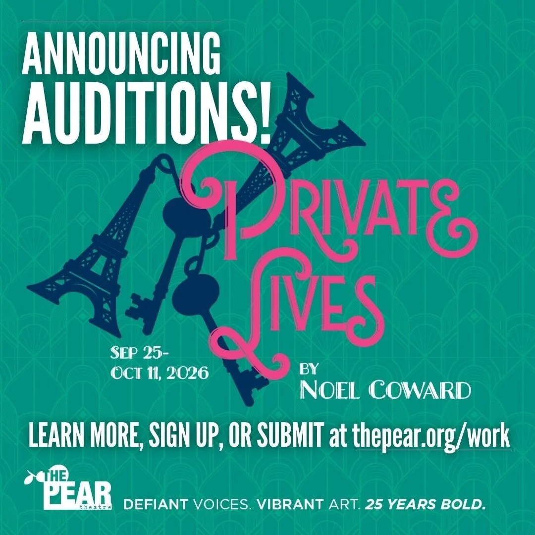 Announcing AUDITIONS for &lsquo;Private Lives&rsquo; by No&euml;l Coward! Directed by Dennis Lickteig.

🚨Sign up for in-person auditions, submit your virtual audition, and read the full script and character breakdown at thepear.org/work

First Rehea