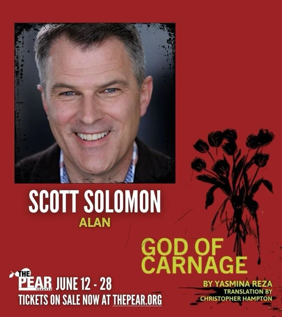 Meet the incredible cast of &lsquo;God of Carnage&rsquo;! Opening this Friday at 8:00 pm! Playing June 12 - 28.

🎟️Tickets on sale at thepear.org/whats-playing

Scott Solomon (Alan) returns to The Pear after appearing in House and Garden many years 