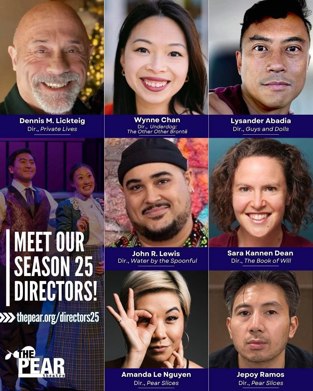 🔥 Meet our fierce directors leading the incredible creative teams in Season 25! 🔥 

😍Learn more about these artistic powerhouses at thepear.org/directors25 (link in bio!)

#theatre #theater #bayareatheatre #directors #mountainviewca