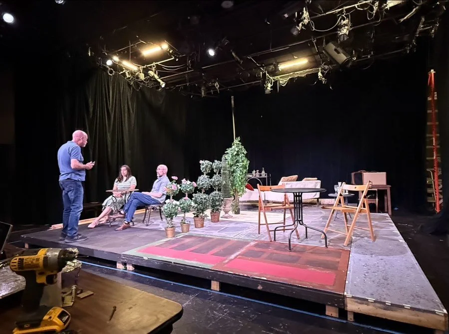 The odds of running into your ex on your honeymoon are low. But never zero. 👀

📸: Director Dennis M. Lickteig directs our newlyweds during rehearsals for &lsquo;Private Lives&rsquo; - opening Sept. 25❣️

🎟️Get tickets at thepear.org/whats-playing
