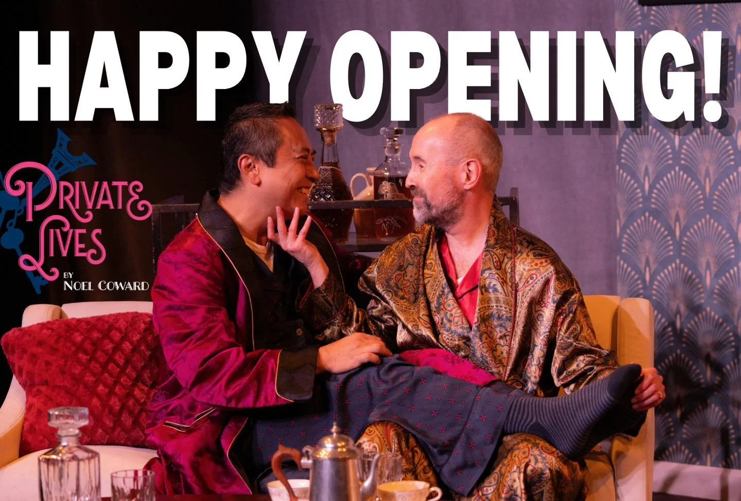 Happy Opening to the cast, crew, and creative team of &lsquo;Private Lives&rsquo;! 🏩🥂🍾💥 Playing thru Oct. 11!

😍Join us for our playful, provocative take on this brilliant classic! The wit is razor-sharp. The chemistry is combustible. The exes a