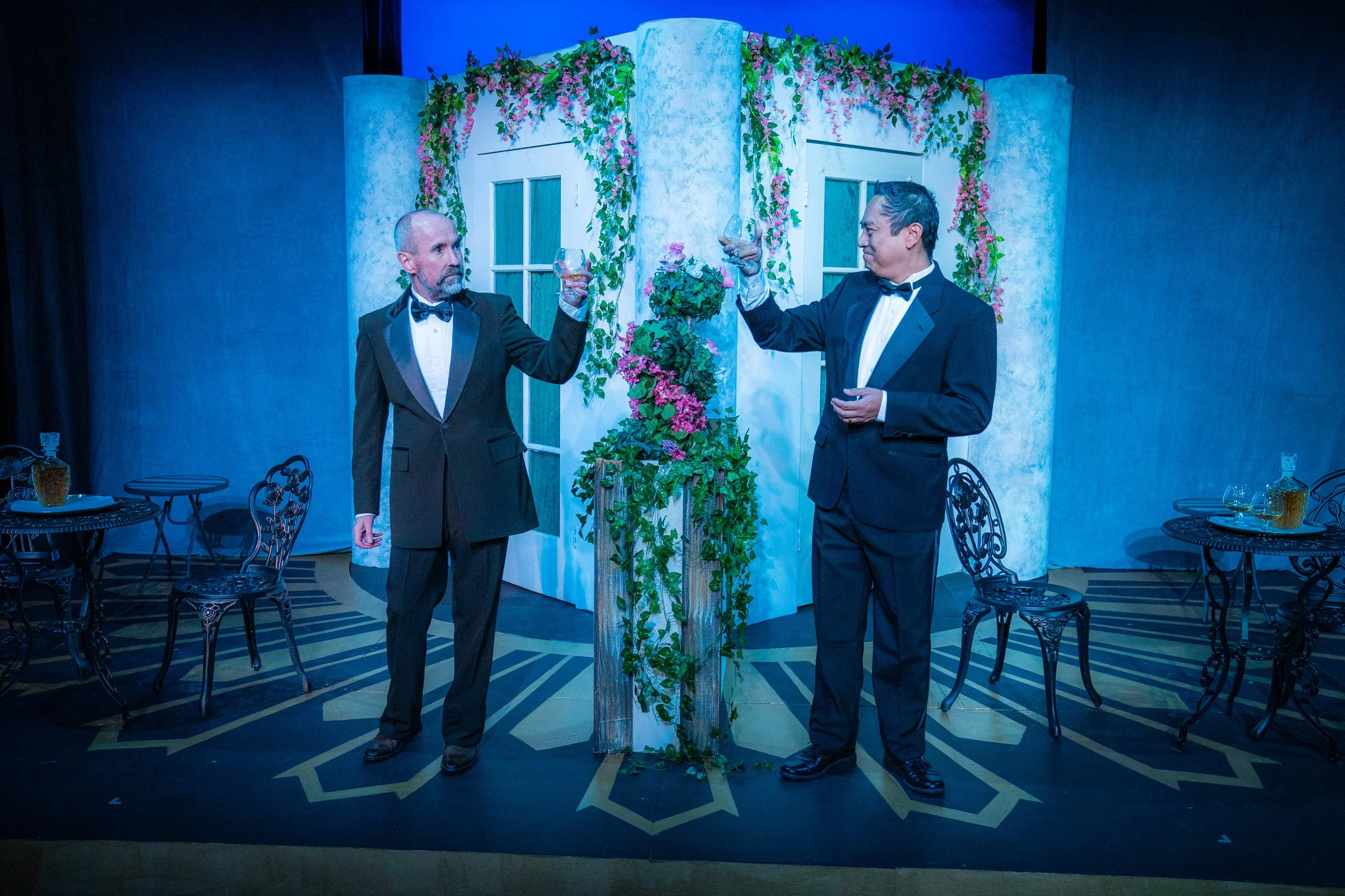  L-R:  Paul Araquistain (Elyot) and Lysander Abadia (Andrew). Photography by Mikenzie Gilbert. 