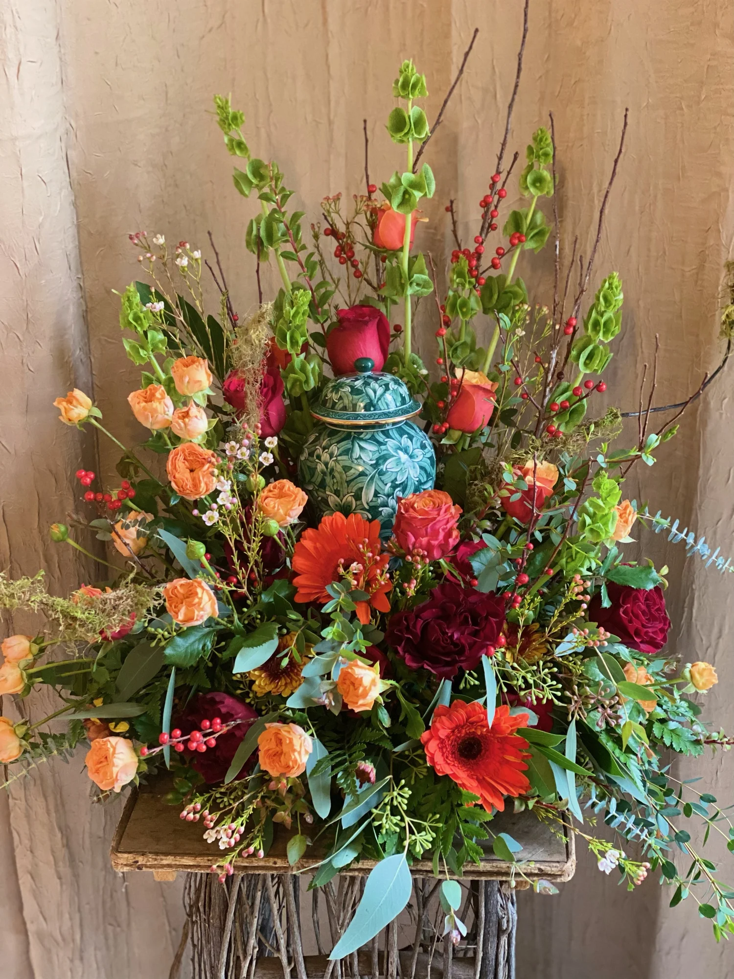 Seasonal Urn Wreath — Vanda Floral Design