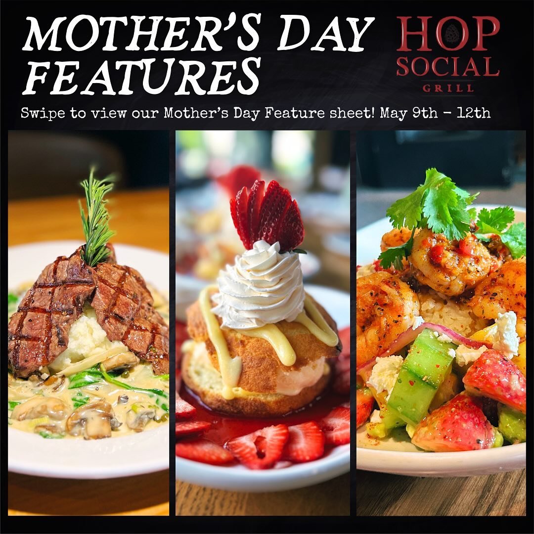 🌹 May 9th - 12th we will be celebrating Mother&rsquo;s Day with our exclusive feature sheet! ⁠
⁠
Featuring items such as New Orleans Prawns, Tropical Prawn Rice Bowl, Grilled Steak Medallions, Stuffed Chicken, Fresh Strawberry Lemon Cookie Cake, and