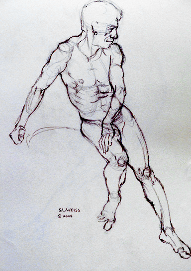 Seated Male Nude