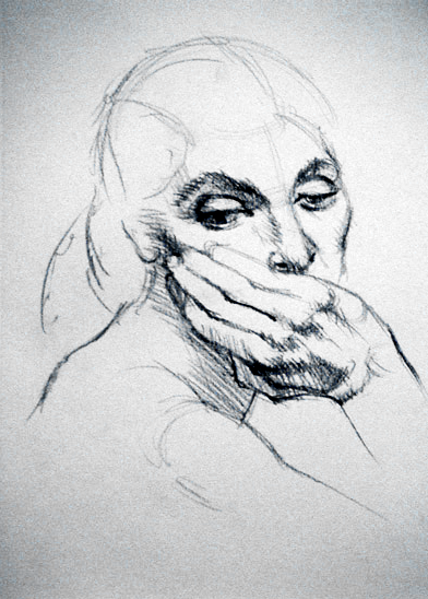  Study for two-figure composition