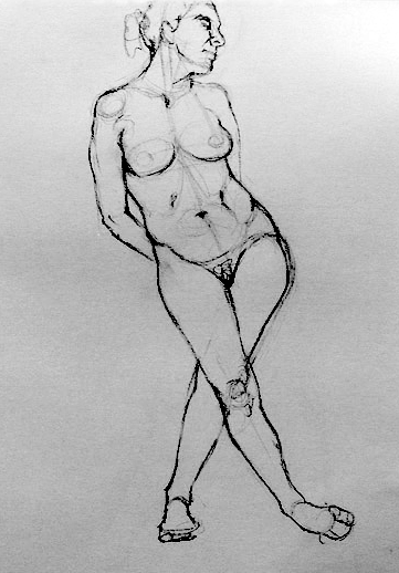  Standing Woman, Legs Crossed