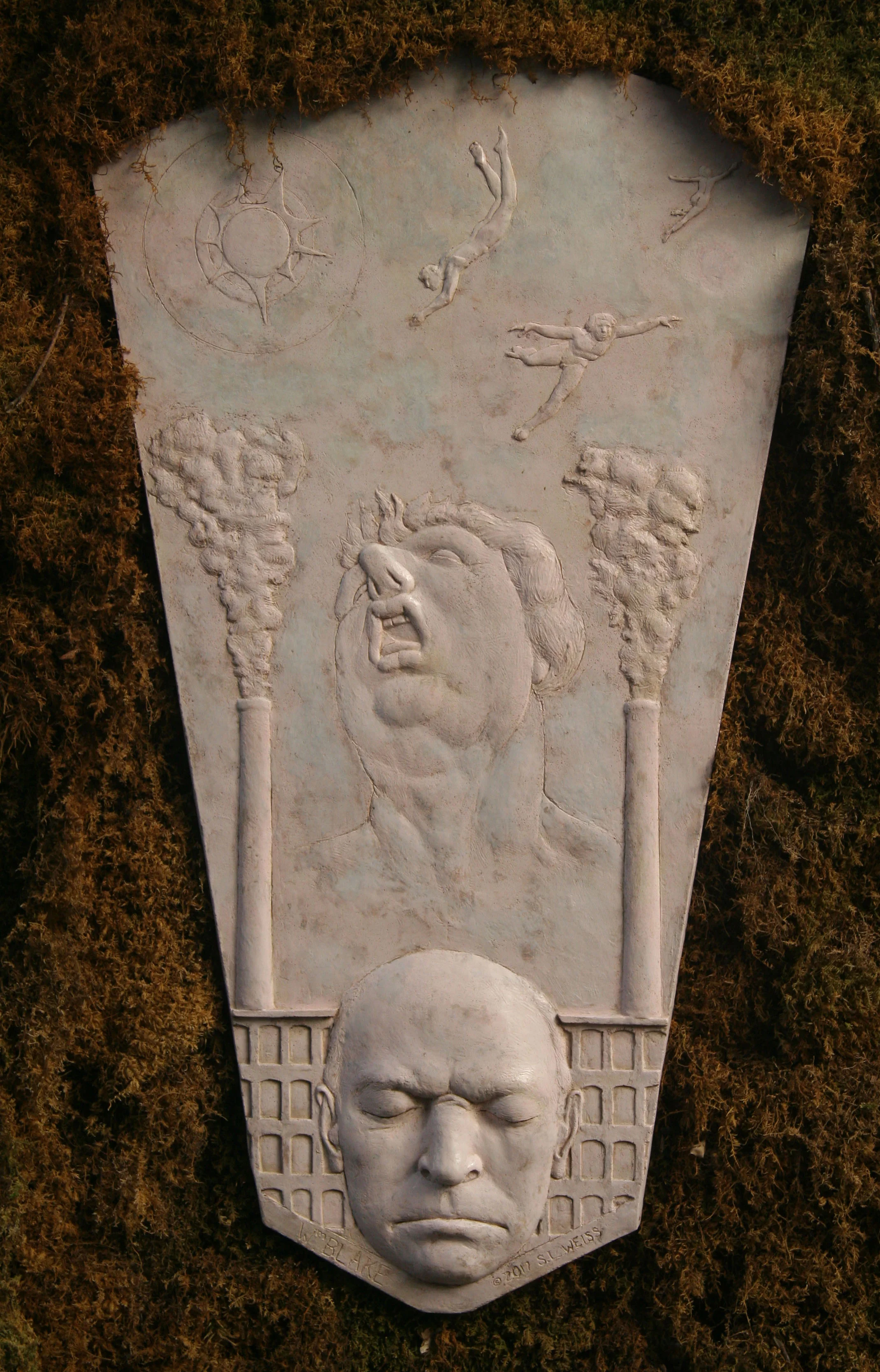 William Blake relief, Romantic Poets Project, Dohm Alley, Princeton, N.J.
