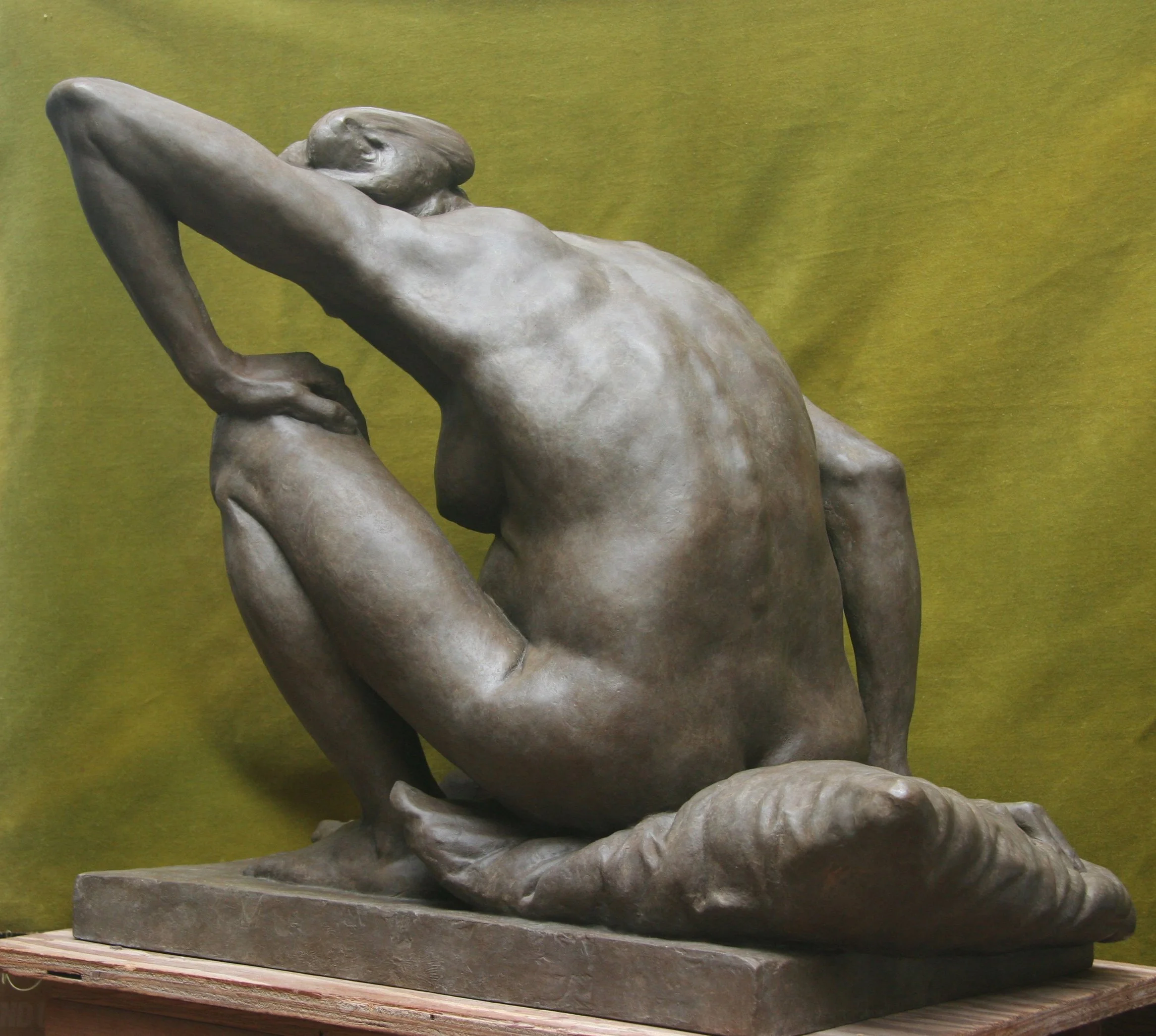 Seated Pregnant Woman (side view)