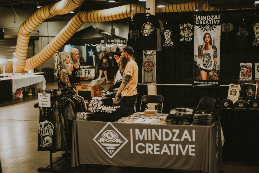 Mindzai Creative talking with customers.