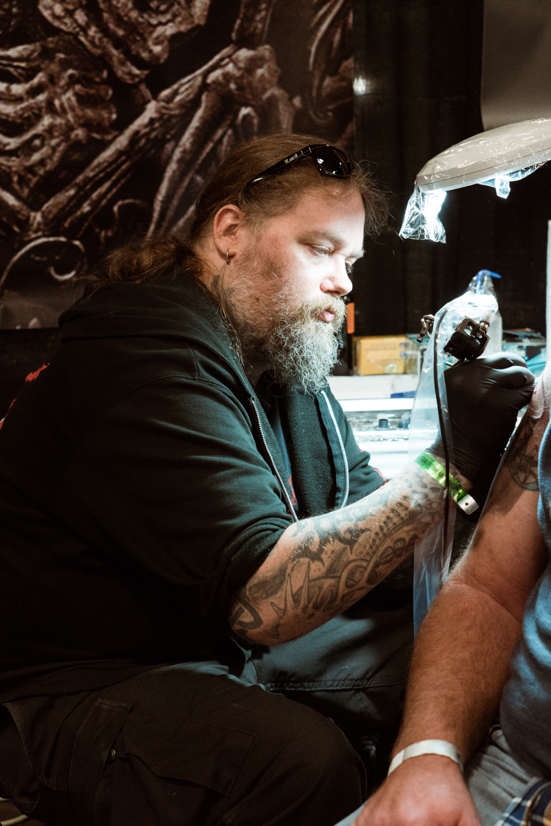  Tattooer Jon Zig from Wizard Castle Dragon Tattoo in Austin 